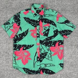 HUF Button Up Shirt XL Floral Hawaiian Short Sleeve